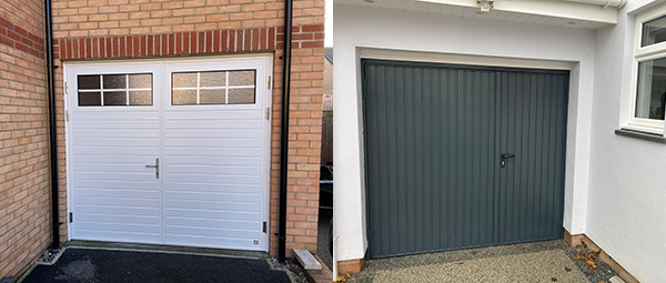 side hinged garage doors fitted north devon